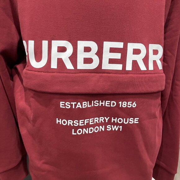 Burberry Acklow Men's Print Red Jersey Sweatshirt, all sizes, 100% Cotton - Picture 7 of 16